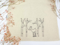 Preview: Reh im Wald - redwork Stickdatei